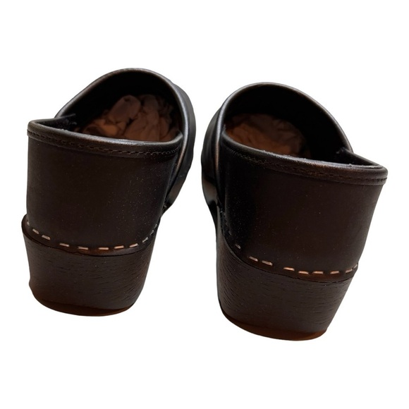 Klagn Swedish Professional Oiled Leather Clogs in Black NIB - Picture 6 of 9